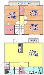 武庫JIN　D棟の物件間取画像